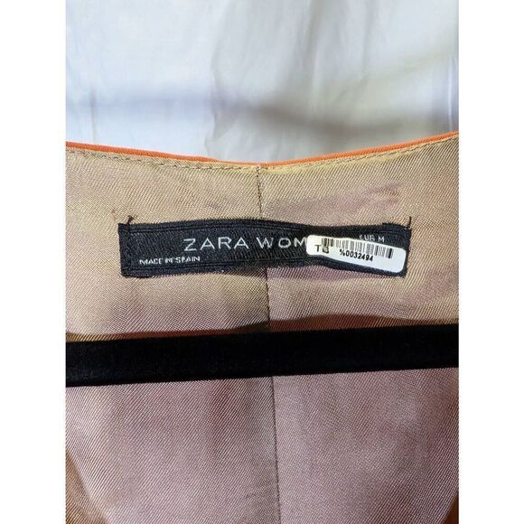 Zara Orange Sleeveless Mini Dress Women's Medium - Picture 3 of 5